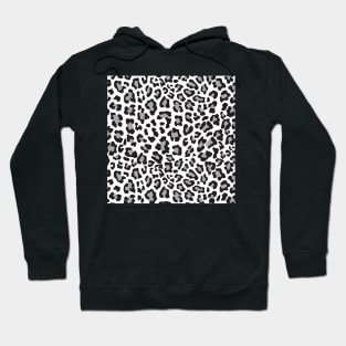 Black, White and Grey Leopard Print Hoodie